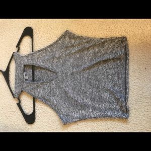 Teen grey keyhole shirt for girls